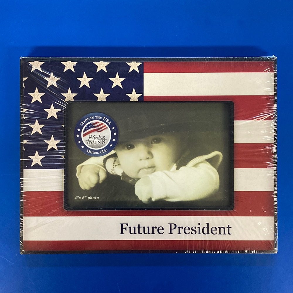 Sealed American Flag Future President Picture Photo Frame